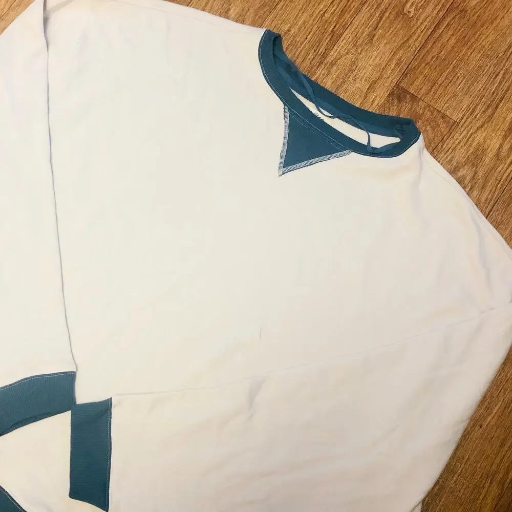 NWOT We the Free / Free People Classic Crew Colorblock Sweatshirt in Tea Combo - Picture 6 of 14